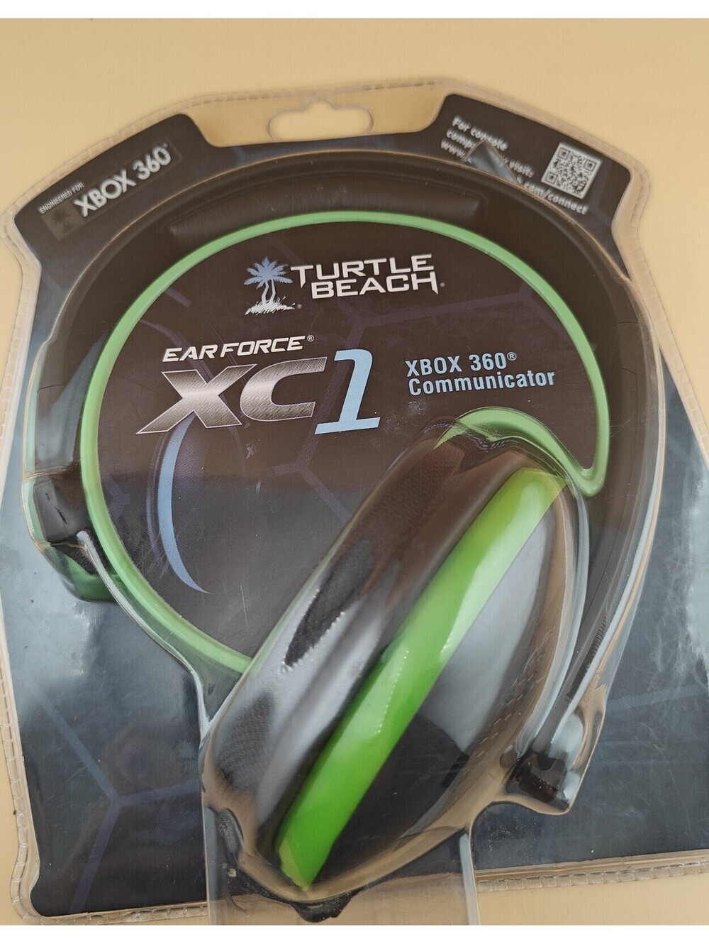 Turtle Beach Ear Force XC1 Xbox 360 Gaming Headset Black Green Boom Mic New